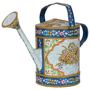 Regadera de hierro multicolor pintado a mano 50x24x45h cm