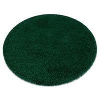 alfombra soffi circulo shaggy 5cm botella verde circulo 100 cm
