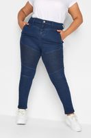 yours vaquero azul pitillo ava estilo motero mujer curvy y tallas grandes yours