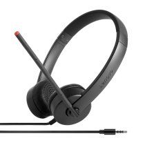 Lenovo Stereo Analog Auriculares AlÃ¡mbrico Diadema Oficina/Centro de llamadas Negro