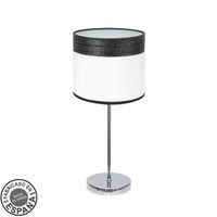 fabrilamp sobremesa cloe 1xe14 cromoblanca-madera negra 42x18x18 cm