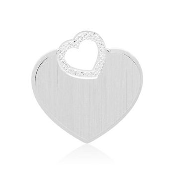 Colgante corazones de plata 925 grabable