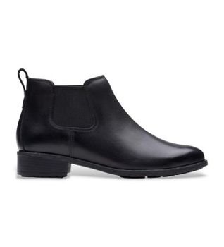 Clarks para mujer. 26178715 Botines de piel Havisham negro (37.5), 1 a 3cm, Ninguno, Casual