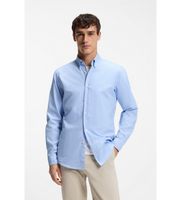 boss para hombre 50519707 camisa rickert azul m casual algodon clasico manga larga