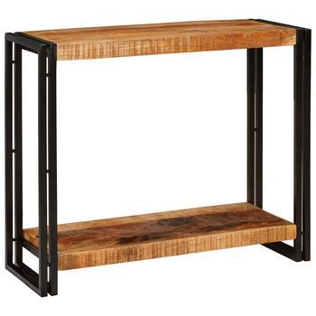 Mesa Consola | Mesa De Entrada Marrón 90 X 33 X 75 Cm Madera De Mango Maciza