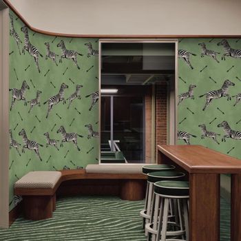 Papel Pintado Cebra, papel auténtico, 200x280cm, 8 hojas