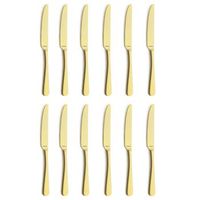 caja 12 cuchillo mesa acero inox 235cm-25mm amefa austin dorado - oro no apto microondas