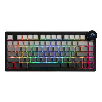 AJAZZ AK820V2 (Versión con Pantalla) Teclado Mecánico Tri-Modo con Diseño Americano 75% ANSI, Pantalla TFT de 0.9” y Retroiluminación RGB