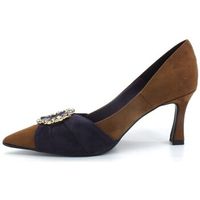 divine follie zapatos de tacon decollete tacco punta cuoio viola 3606 para mujer