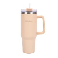 botella termica con pajita acero inoxidable 118 litros beige