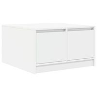 mesa de centrormesa auxiliarrmesita de centro con cajones blanca 705x70x40 cm