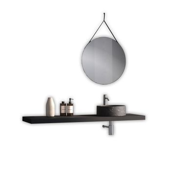 Composición Baño De 3 Piezas Solmira Antracita En Mdf