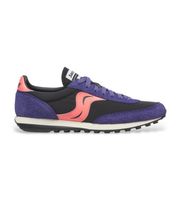 saucony para hombre s70883-6 zapatillas de piel trainer 80 original lila negro 44 plano cordones casual