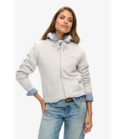 superdry para mujer w2012323a sudadera borg lined ziphood gris s casual algodon