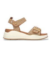 carmela para mujer 16326803-camel sandalias 163268 marron 39 tela plano velcro casual