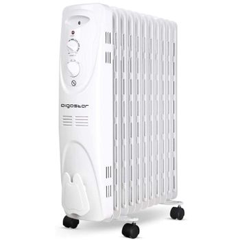 Aigostar Pangpang - Radiador de aceite de 11 elementos, 2300 Watios, dispone de 3 ajustes de potencia y control termostático de temperatura. Diseño exclusivo.