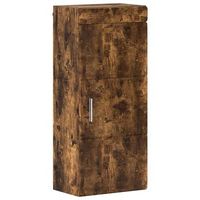 armario de pared para bano tulum roble ahumado vidaxl
