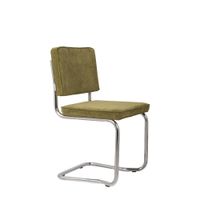 silla en tela verde