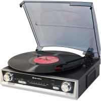 tocadiscos roadstar ttr-8634 334578 rpm fm rca autostop con altavoces