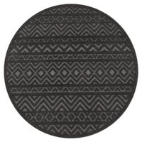 alfombras de interior y exterior livornia antracita 200 cm redondo