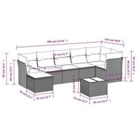conjunto de sofas para ocio al aire libre incluye cojines conjunto de 8 piezas