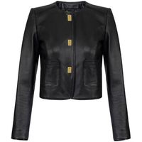 elisabetta franchi cazadora de cuero gd52z56e2-110 para mujer