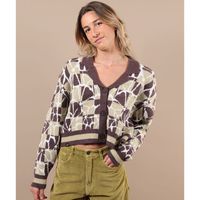 oxbow jersey cardigan retroflo para mujer