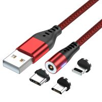 cable magnetico usb-a a ipmicrotype-c de carga rapida de nucleo de cobre de 21ade 1 metro2 metros de largopara iph