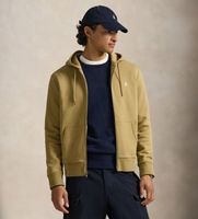 polo ralph lauren para hombre 710881517502 sudadera de punto doble y cremallera marron claro s casual algodon