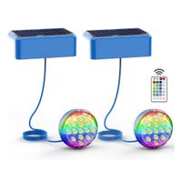 led atomant luces para piscinas sin instalacion solares led 26w rgb ip68 cable 1m fijacion con adhesivo o tornillos luz solar piscina sumergible para decoracion iluminacion impermeable