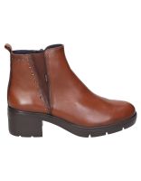 botines de piel con tacon para mujer fluchos fugaz f2109 marron 41
