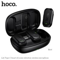 microfono inalambrico de solapa hoco l26 tipo c con reduccion de ruido inteligente ai para transmision en vivo por usb c grabacion de audio y video y vlogs