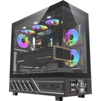 caja pc darkflash ds950v midi tower con display 6 y 6 ventiladores
