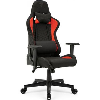 SENSE7 Spellcaster Silla Gaming de Tela Ergonómico Ajustable Soporte Lumbar Negra/Roja