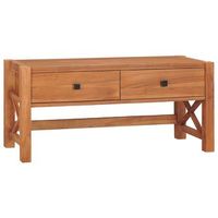 mueble de tv de madera de teca 100x40x45 cm vidaxl