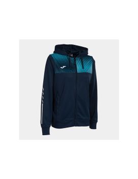 Chaqueta Con Capucha Joma Eco Super Nova Mujer Marino Turquesa Flúor