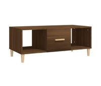 mesa de cafe - mesa de centro madera contrachapada roble marron 102x50x40 cm