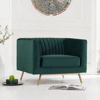 danube green velvet armchair