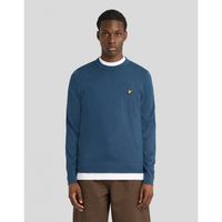 lyle  scott jersey kn2110vc merino crew-w329 aegean bleu para hombre