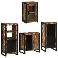 juego de muebles de bano 4 pcs madera reciclada maciza vidaxl