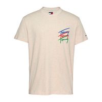 tommy jeans camiseta de manga corta beige dm0dm20771-ae3