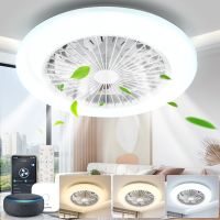 aigostar- ventilador techo alexa luz led 40w 4400lm 2700k-6500k regulable lampara ventilador techo inteligente con mando a distancia y gateway silencioso 6 velocidades diameter 50cm