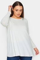 yours camiseta blanca canale con vuelo  mujer curvy y tallas grandes yours