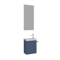 conjunto de mueble con lavabo y espejo 2 piezas  - 40 x 22 x 50 cm - azul mate