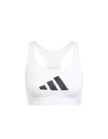 sujetador deportivo de fitness adidas powerreact big logo graphic mujer blanco