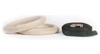 anillas de madera con correa gorilla grip 32 mm  par