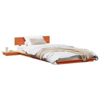 Estructura De Cama Marrón 75 X 190 Cm Madera Vidaxl