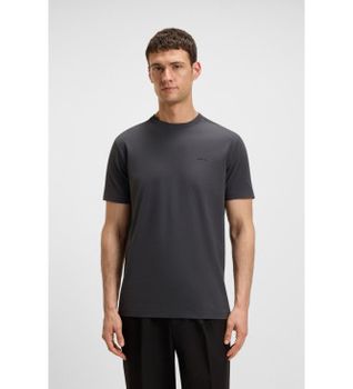 BOSS para hombre. 50506373 Camiseta con Logo a contraste gris (XL), Casual, Algodón, Manga corta