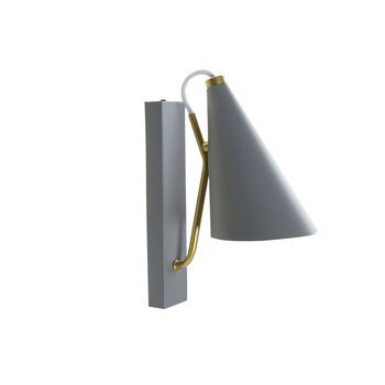Lampara Aplique Metal 12x25x29 E27 Gris Claro