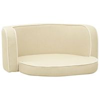 sofa plegable para perro cojin lavable de lino crema 76x71x30cm vidaxl
